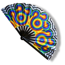 Load image into Gallery viewer, Rainbow Spiral Thing Hand Fan