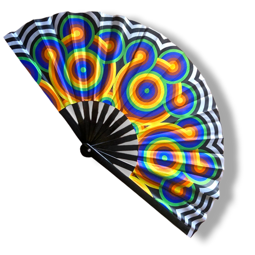 Rainbow Spiral Thing Hand Fan