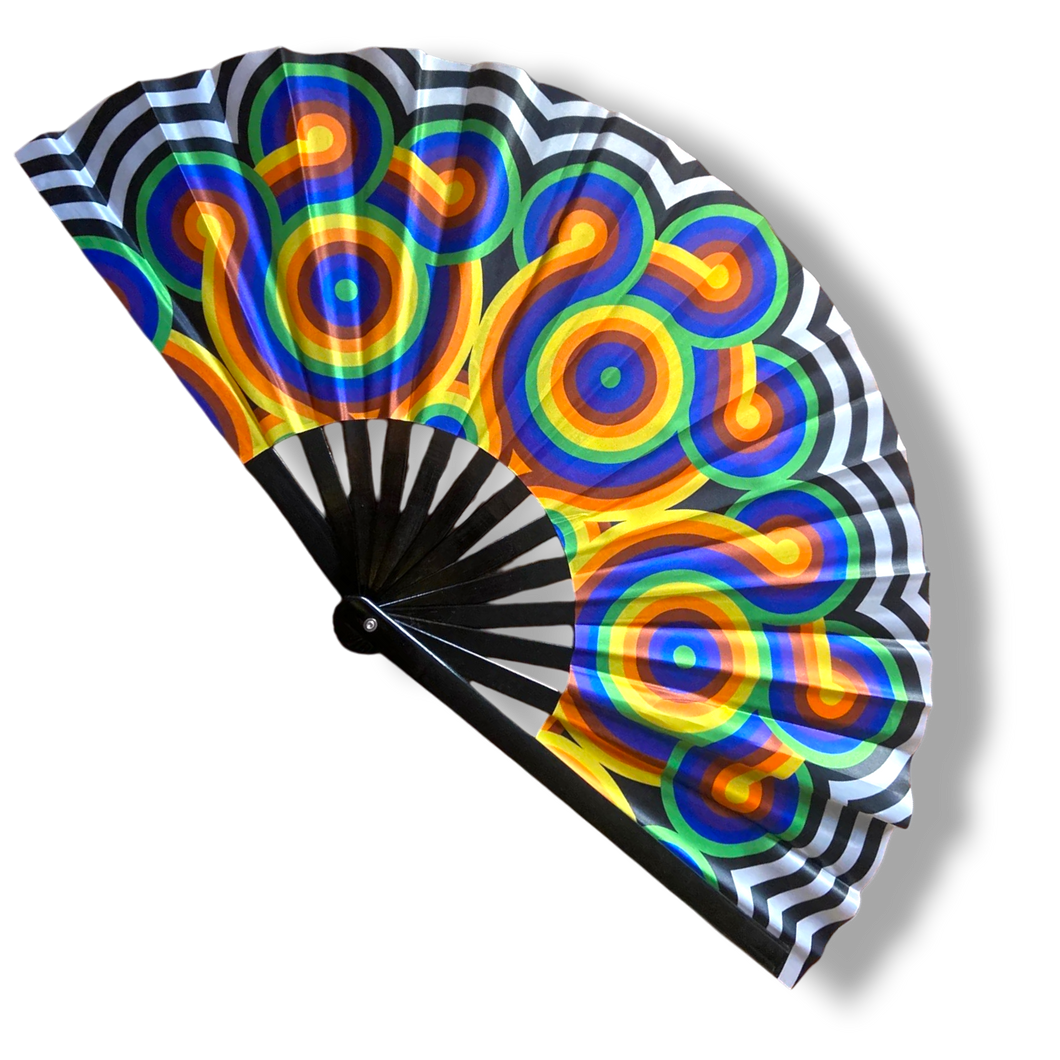 Rainbow Spiral Thing Hand Fan