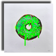 Load image into Gallery viewer, Donut, green glitter
