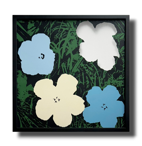 Picking Flowers (Warhol / Blue & Cream )
