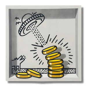 8 Gold Coins (Ode to Keith Haring - The UFO)