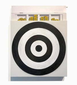 37 Gold Coins (Ode to Jasper Johns - The Black & White Target)